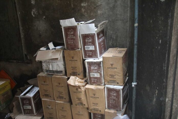 Nafdac Seizing Fake Alcohol Packaging In Lagos