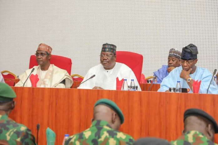 Nigerian Defence Chief Meeting With Senate Committee