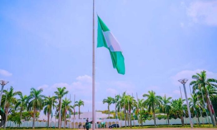 Nigerian Flag At Half Mast