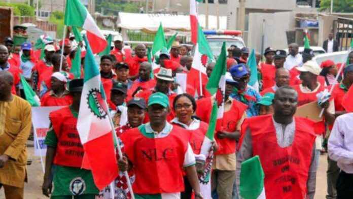 Nigerian Workers Protesting Minimum Wage Delays