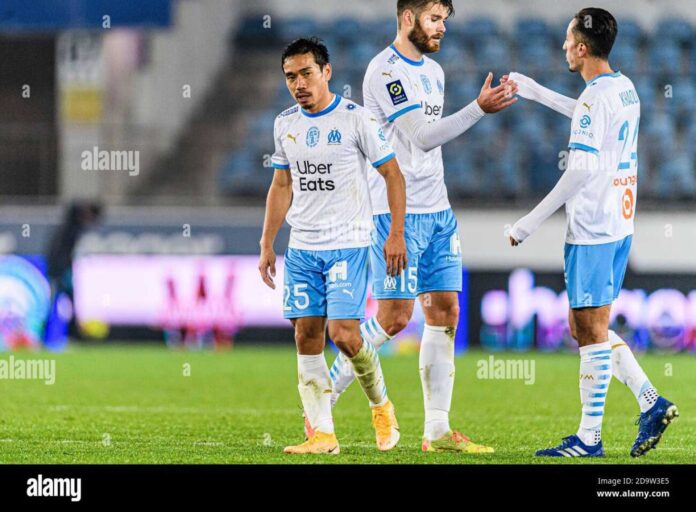 Olympique De Marseille Players On The Field