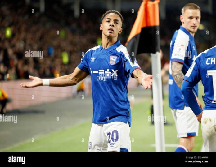 Omari Hutchinson Scoring Goal For Ipswich Town