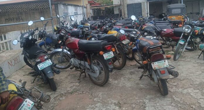 Ondo Election Police Seize Motorcycles Vehicles