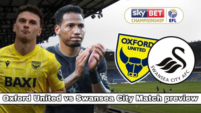 Oxford United Vs Swansea City Championship Match