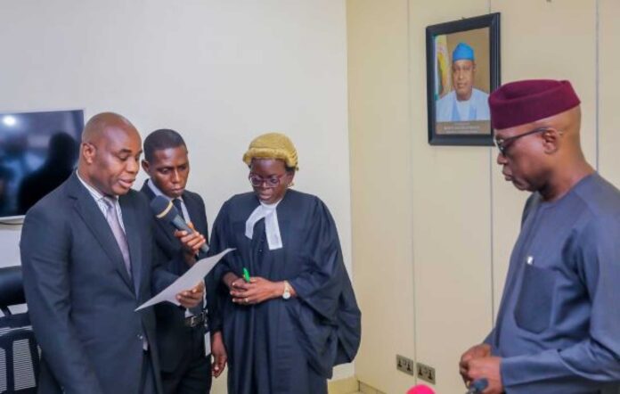 Oyebanji Swears In Ogunmoye As Acting Chief Judge Ekiti State