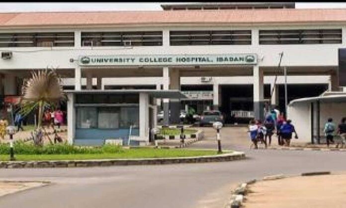 Patients And Families Protesting Outside University College Hospital Ibadan