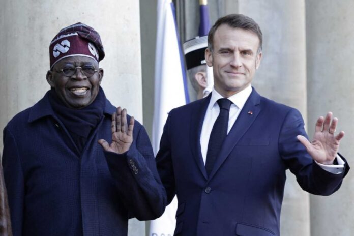 President Bola Tinubu And French President Emmanuel Macron Meeting