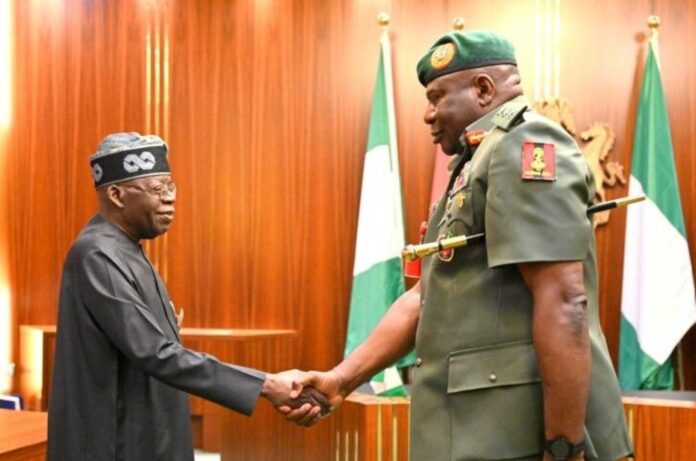 President Bola Tinubu And Lieutenant General Olufemi Oluyede