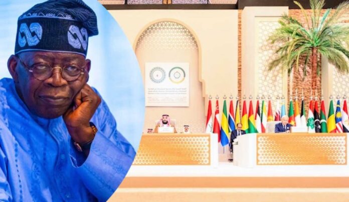 President Bola Tinubu And Nuhu Ribadu At Arab Islamic Summit In Riyadh