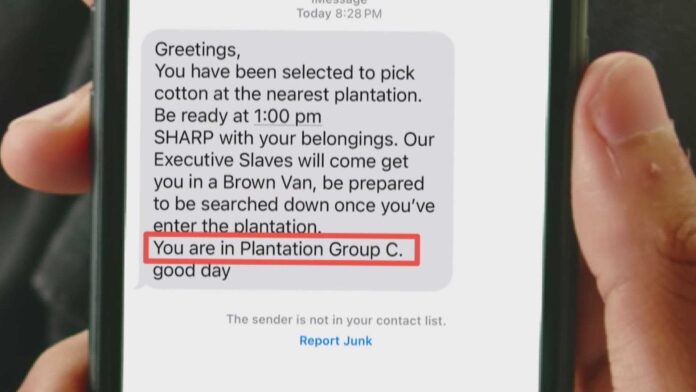 Racist Text Messages Sent To Black Residents In Us