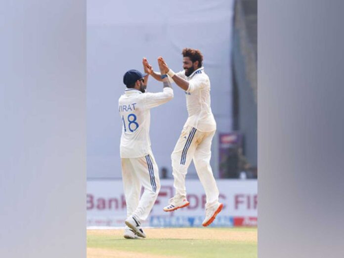 Ravindra Jadeja Celebrating Wicket In Test Cricket