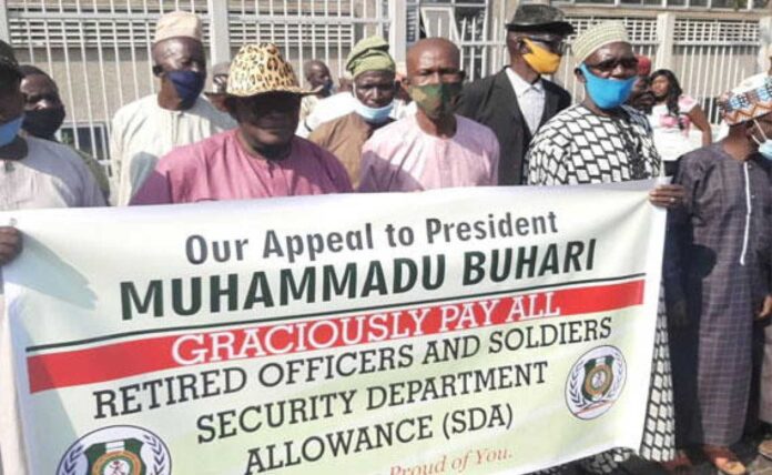 Retirees Protesting In Abuja For Pension Arrears