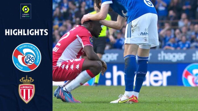 Strasbourg Vs Monaco Ligue 1 Match At Stade De La Meinau