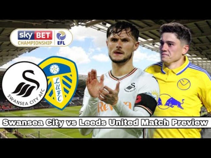 Swansea City Vs Leeds United Match Scene