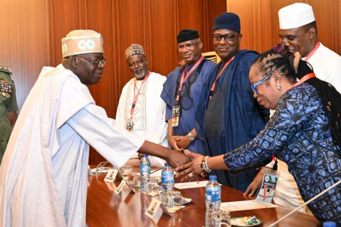 Tinubu And National Assembly Members Discussing Social Investment Law