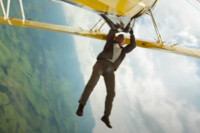 Tom Cruise Hanging From Airplane In Mission Impossible The Final Reckoning