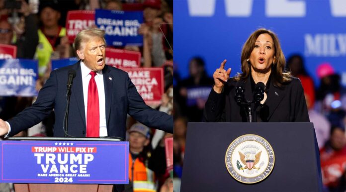 Trump And Harris Campaigning In Wisconsin