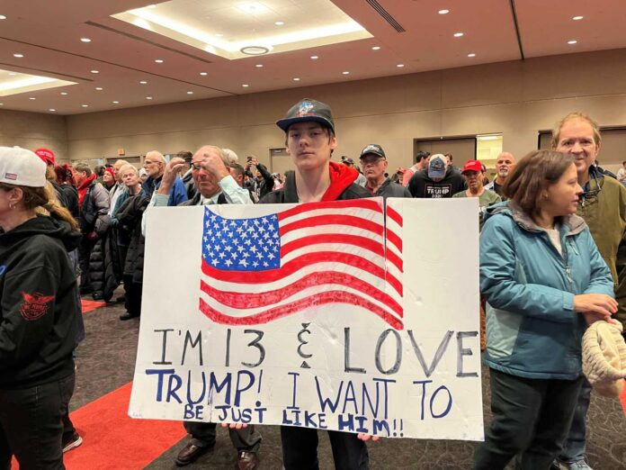 Us Election Young Men Voting For Donald Trump