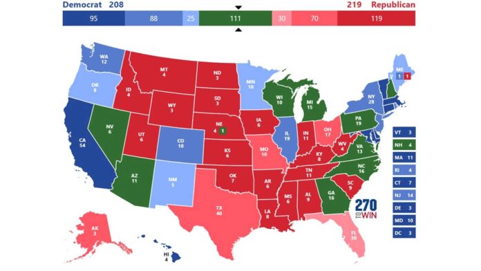 Us Electoral College Map 2024