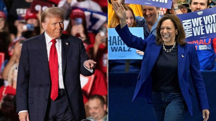 Us Presidential Election 2024 Donald Trump Kamala Harris Swing States