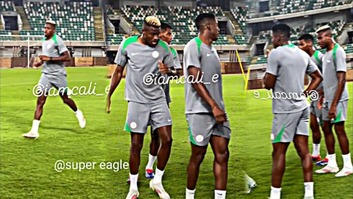 Victor Osimhen Training With Super Eagles