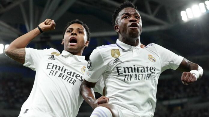 Vinicius Junior Celebrating A Goal For Real Madrid