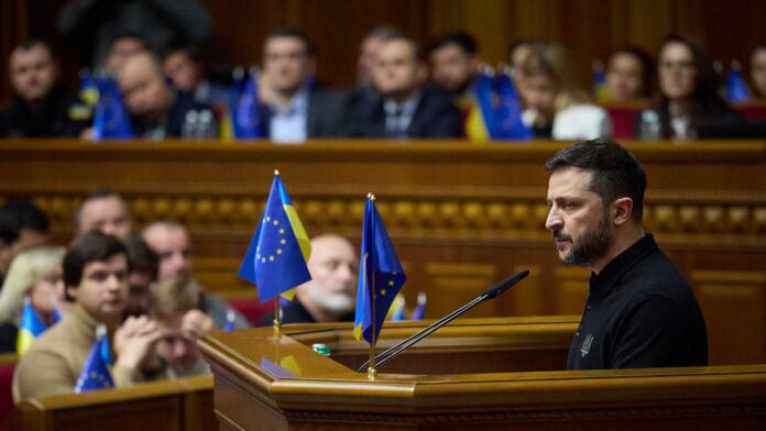 Zelensky Addressing Ukrainian Parliament On Russia Ukraine War