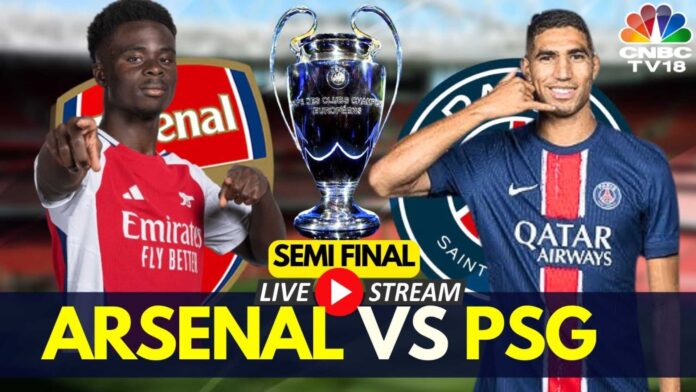 Arsenal Vs Psg Uefa Champions League Semifinal Match