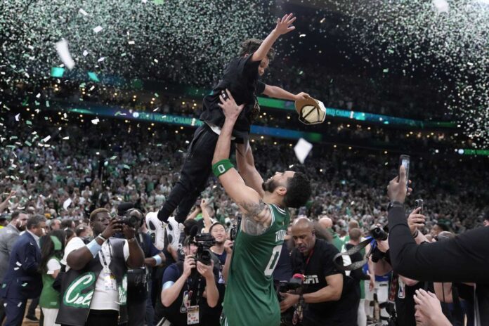 Boston Celtics Jayson Tatum Game 5 Victory Celebration