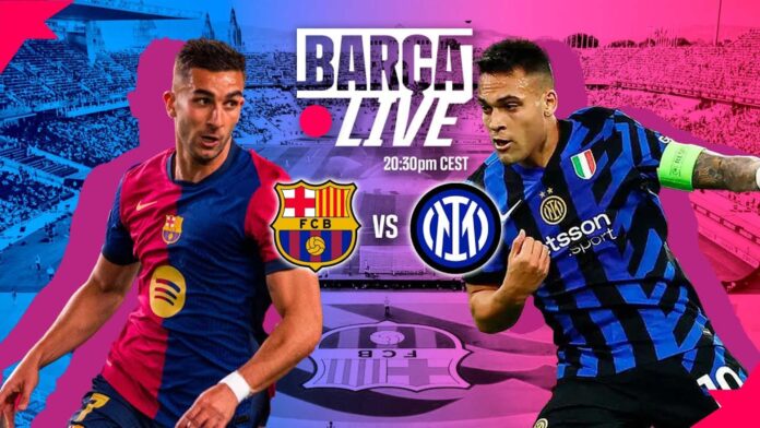 Inter Milan Football Match Against Barcelona