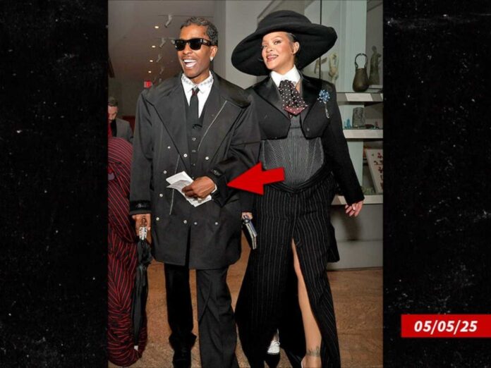 A$ap Rocky Rihanna Diamond Ring Met Gala
