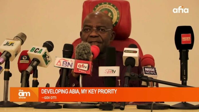 Abia State Governor Alex Otti Speaking To Press