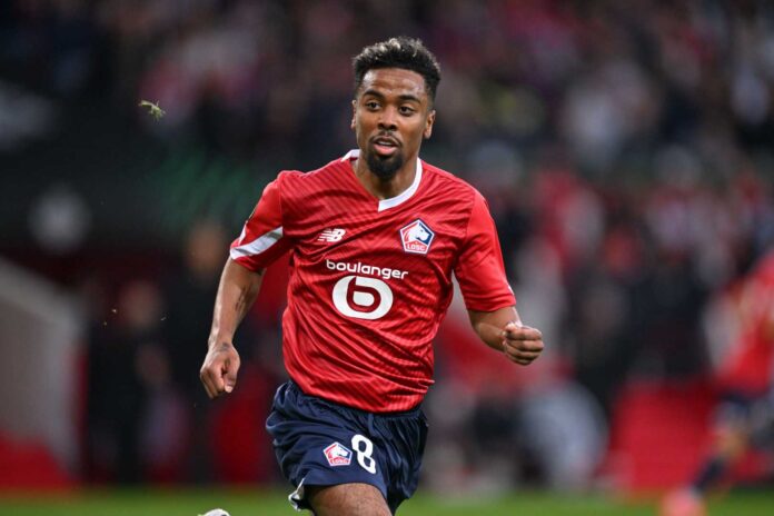Angel Gomes Lille Football Celebration