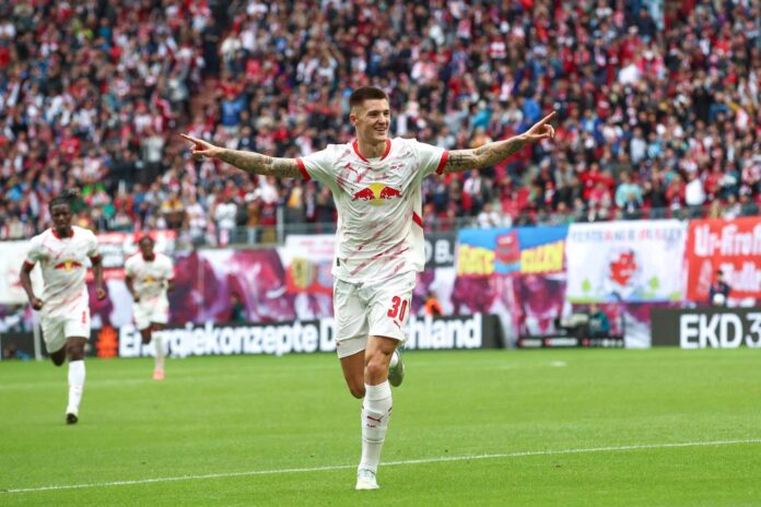 Benjamin Sesko Football Action