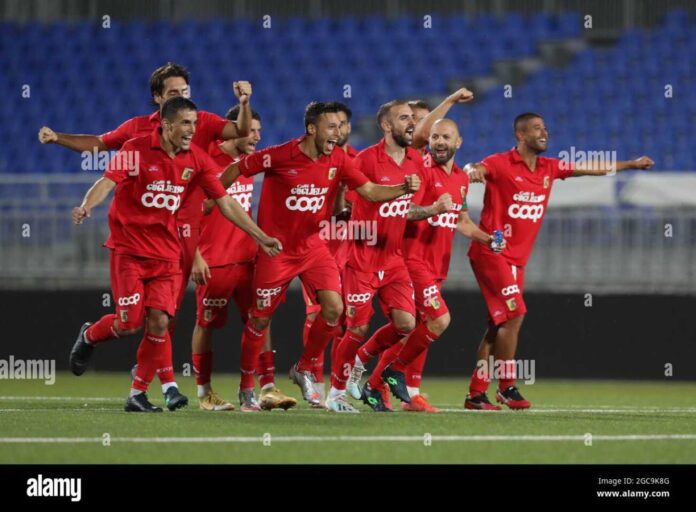 Catanzaro Football Match Celebration