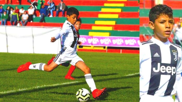 Cristiano Ronaldo Jr Playing Football