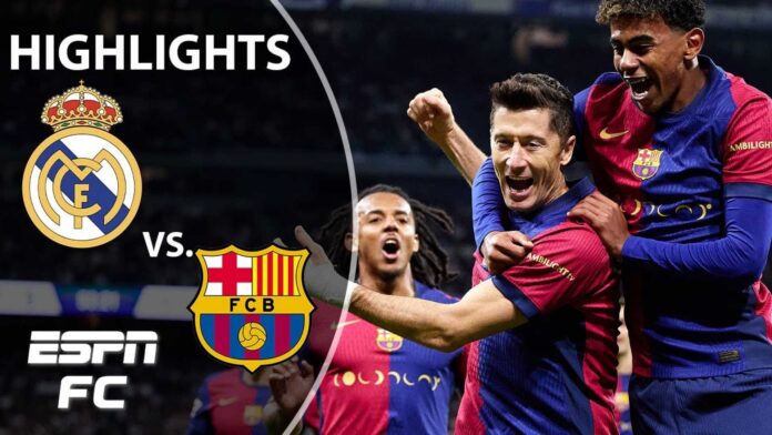 El Clasico Barcelona Real Madrid Match Highlights