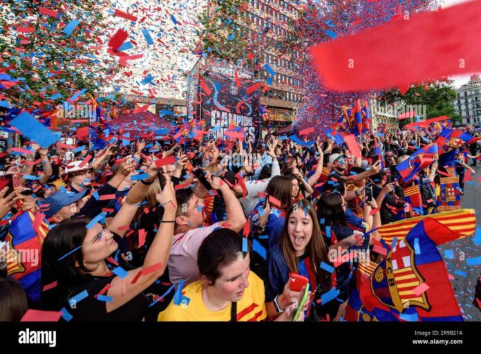 Fc Barcelona La Liga Celebration Confetti