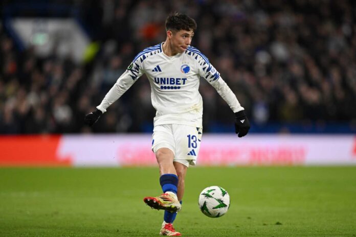 Fc Copenhagen Player Rodrigo Huescas Driving In Copenhagen