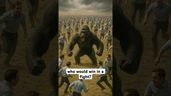 Gorilla Vs 100 Men Fight Scenario