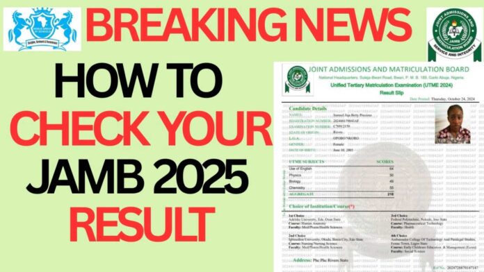 Jamb Utme Examination Results 2025