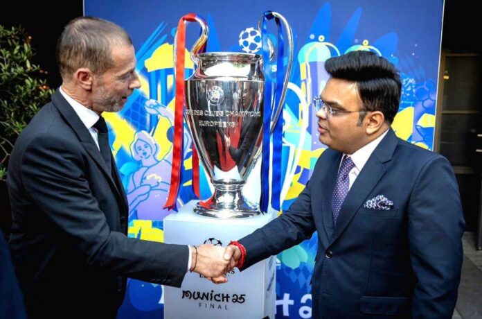 Jay Shah Uefa Champions League Meeting