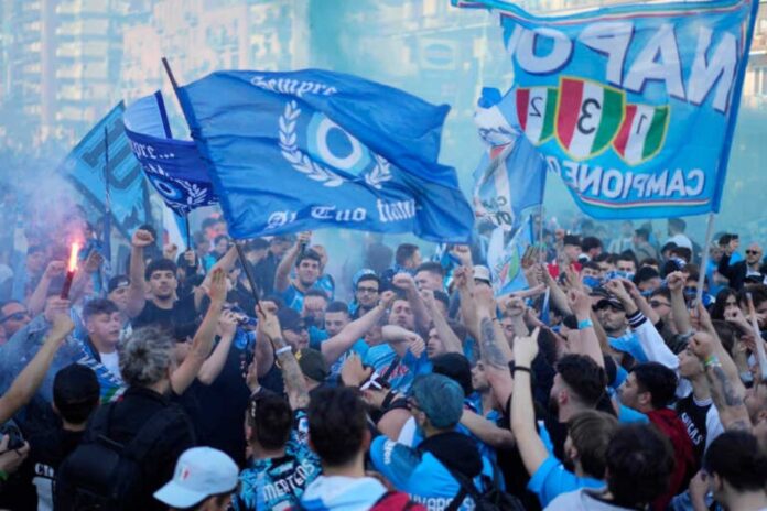 Napoli Fans Celebrating Football Match