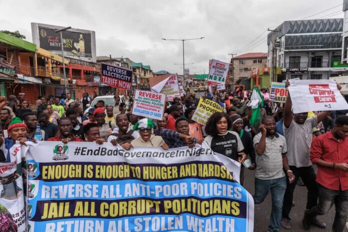 Nigerian Students Protesting Political Interference