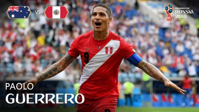 Paolo Guerrero Goal Celebration In Football Match