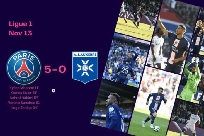 Paris Saint Germain Vs Auxerre Ligue 1