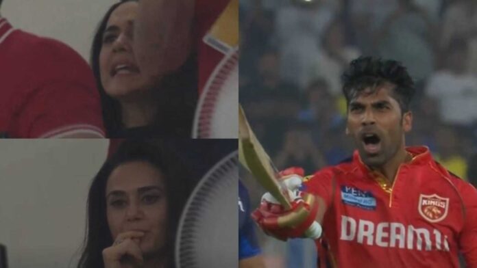 Preity Zinta Shashank Singh Ipl Six Celebration