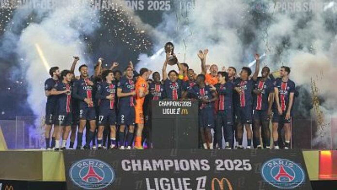 Psg Celebrating Champions League Victory