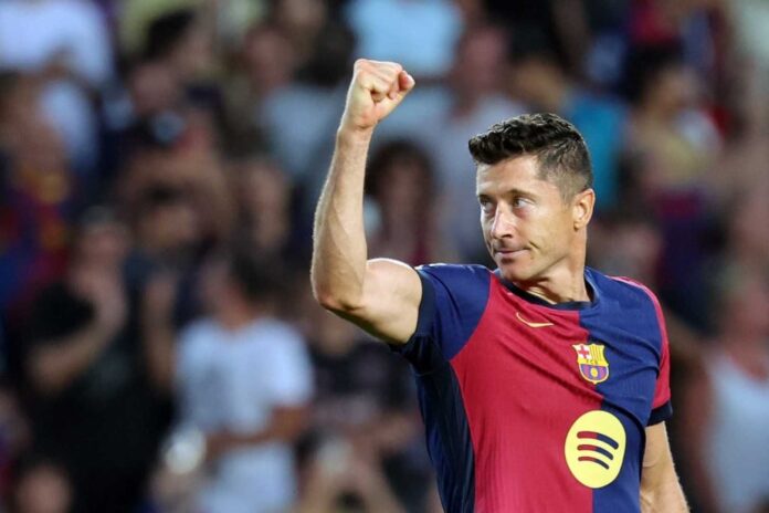Robert Lewandowski Barcelona Athletic Bilbao Match