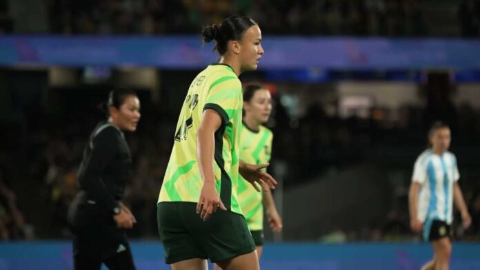 Amy Sayer Celebrating Goal For Matildas